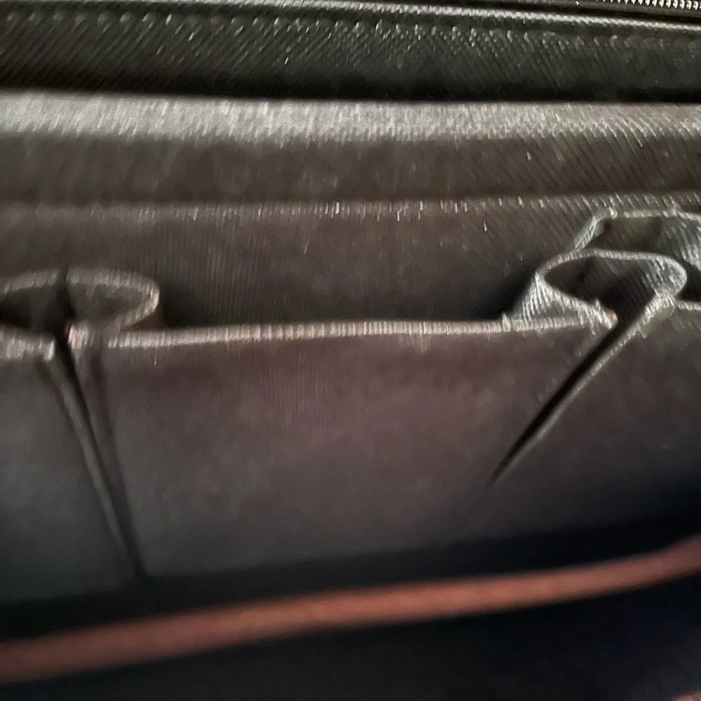 Jack Georges Brown Pebbled Leather Briefcase